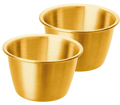 MAGICLULU 1 Jeu Bol À Sauce Acier Inoxydable Lot De Mini Coupelles Pour Trempette Pour Condiments Ketchup Sauces Et Assaisonnements Pratique Pour Cuisine À Ou Restaurant 2 Pièces