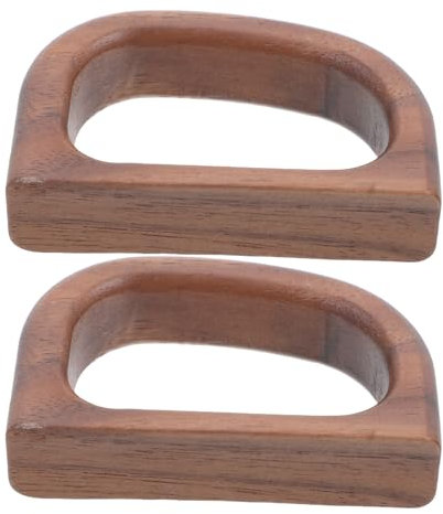 Ciieeo 2pcs Ergonomic Wood Handle for Coffee Cups Retro Mug Handle Replacement for Ceramic Glass Comfortable Grip for Home Office Coffee Shops