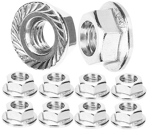 Didiseaon Dado Flangiato M8 in Inossidabile 10 Pezzi Dado Bloccaggio Antisvitamento per Fissaggi Industriali