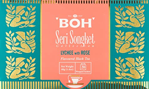 BOH Lychee & Rosenblüten Tee, 20 Teebeutel
