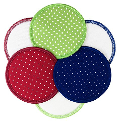 Windelmanufaktur wasserdichte und waschbare Stilleinlagen Set 4 lagig, 3 Paar - Made in Germany (Pünktchen)