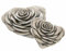 Trauer-Shop Deko Herz Rosen Grabdekorationen Herzform 2er Set. 10cm / 13,5cm. 2 Größen, 2 Stück