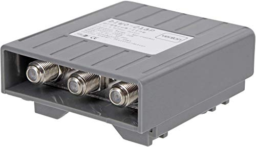 Venton DiSEqC 2/1 Schalter DIWO-218P I Sat Switch für 2 Satelliten 1 Sat-Receiver I Sat Umschalter 2.0 mit Wetterschutzgehäuse - 4K Ultra HD-TV 3D Full-HD I Einkabellösung Sat I kein Multischalter