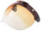 Casque à Bulle Contre Vent Visière Pare-Brise Bubble Moto Casque - 6, Dégradé Marron
