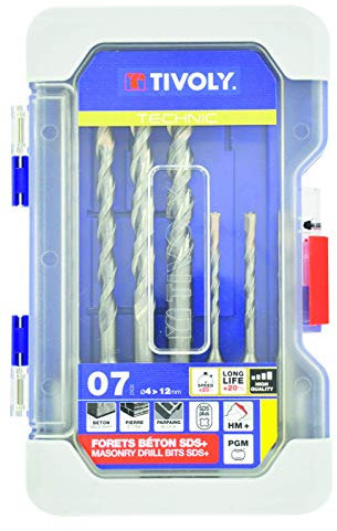 Tivoly 10901070005 Mallette Ranger T7 Coffret 7pcs Forets Béton SDS+ TECHNIC