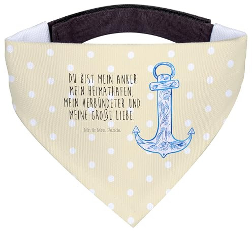 Mr. & Mrs. Panda Hundehalstuch L Anker Blau - Geschenk, Hundetuch, Halstuch Für Hunde, Hund, Hundeschal, Bandana, Lustige Sprüche