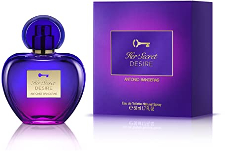 Banderas – Her Secret Desire – Eau de Toilette Spray für Frauen, Blumig-Fruchtiger und Süßer Duft – 50 ml / 1,7 Fl Oz