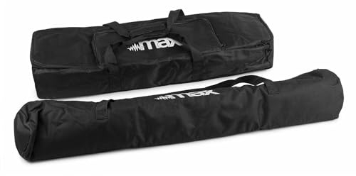 MAX AC150 Universal Soft Carry Case Set for LED PartyBar DJ Lighting System & Stand – Protective Padded Transport Bags for Mobile Disco Equipment