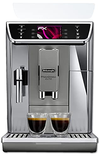 atFoliX Lámina Protectora de plástico Cristal compatible con DeLonghi PrimaDonna Elite Experience ECAM656.85.MS Película Vidrio, 9H Hybrid-Glass FX Protector Pantalla Vidrio templado de plástico
