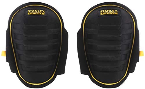 STANLEY FATMAX Rodilleras Semi-Duras con Gel, Color Negro, Correa de Neopreno, Gel de Alta Memoria, Espuma Moldeada, Tejido 1680 Denier, Ajuste Sencillo, FMST82959-1