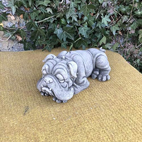 British Bulldog Statue | Reconstituted Stone Concrete Dog Animal Garden Ornament