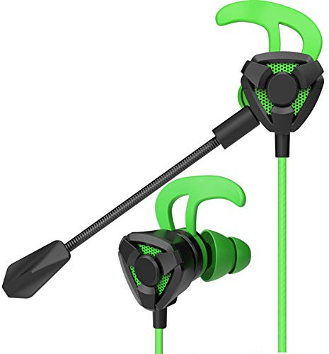 Gaming Headset, PC Gaming Headset In-Ear Gaming Kopfhörer mit Dual Mic für PS4 PC Xbox One Laptop Mac Grün #1