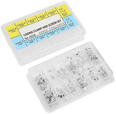Paullice Uhrengehäuse-Uhrwerk-Adapter, 240-teiliges Uhrenreparatur-Werkzeugset, Uhrenwerk-Wartungsset für ETA 2824 2836 2846