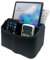 Tasnme TV Remote Control Holder 360 Degrees Rotatable Leather Remotes Caddy Office Desktop Organizer Storage Box for Home Decoration Cosmetic Accessories E-Reader iPad Phone Pen Stationery