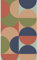 Papier peint intissé 250 cm X 150 cm, mélange de couleurs, formes géométriques semidual, photo murale panoramique.