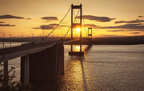 LHJOYSP extrem schwere puzzle1000 Teile,natürliche Schönheit,Brücke,Sonnenuntergang,Bristol75x50cm