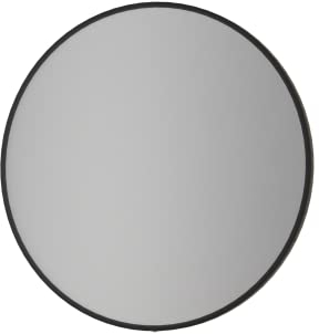 BERNSTEIN® LED Badezimmerspiegel 8232 2.0 rund mit Leichtmetallrahmen in Schwarz Wandmontage, Warm-/Kaltlichteinstellung Wandspiegel mit Licht LED-Badspiegel Bad, Spiegel mit Aluminiumrahmen Ø 80cm
