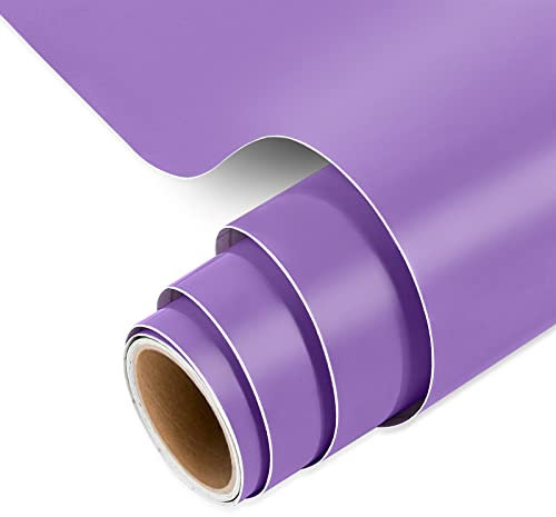 IModeur 5Ft Matte Purple Permanent Vinyl Roll - 30.5 x 152.5 cm Self Adhesive Vinyl for Cup, Purple Vinyl for Birthday Gift, Party Ornaments, Home Decor