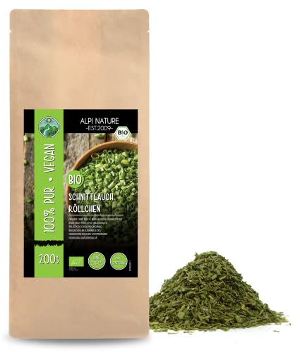 Alpi Nature Erba Cipollina BIO Essiccata 200g, Erba bio Cipollina Tagliata e Essiccata per Cucina