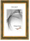FRAMO N°48 Cadre photo baroque 60 x 85 cm en bois massif marron foncé doré avec vitre en verre synthétique incassable et crochets de suspension en métal
