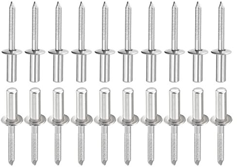 DTGN 6.4mm x 20mm (DxL) Aveugle Rivets - 25Paquet - Bonne pour Machinerie Assemblage - Acier Inox 304 Dôme Fermé Extrémité Rivet