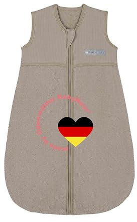 Odenwälder Sommerschlafsack Frottee | saugfähiger Baby Schlafsack 0,5 TOG | 110cm | Sweet Chocolate