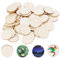 Holzscheiben, Runde Holzscheibe, für Dekoration, Untersetzer, Handwerke, Bemalen, DIY (Kreisförmig, 5CM-50PACK)