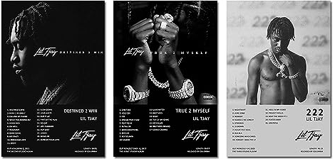 BBDVKQ Lil Tjay Poster mit Albumcover, limitierte Auflage, ungerahmt, 20 x 30 cm, Schlafzimmer, Dekoration, Büro, Raumdekoration, Geschenk