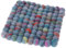 GURU SHOP Filzuntersetzer, Untersetzer aus Filzkugeln, Filzdekoration Quadratisch 20x20 cm - Blau/bunt, Wolle, Untersetzer, Tabletts