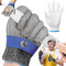 Srup Guanti Resistenti al Taglio, Guanti Antitaglio Cucina, Guanti Cucina, Guanti Resistenti alTaglio per Sbucciare Ostrici, Guanti Lavoro Antitaglio Livello 9, Guanti Antitaglio in Filo Acciaio Inox