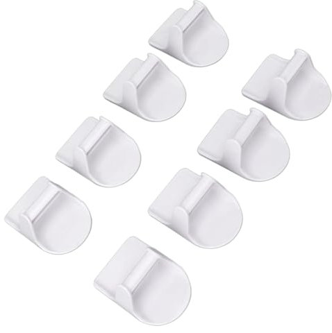 HOHXFYP 8-Piece Spray Bottle Holder for Wall Mounting, Super Strong Adhesive Hook, Spray Bottle Hanger, ABS Spray Bottle Rack, Organiser, Wall Holder for Cabinet, Kitchen, Various Surfaces