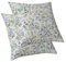 ggaimwf Kissenbezug mit Blumenmuster Blaue Blume Gras Pflanzenmuster Kissen Bauernhausstil Land Kissenbezüge für Sofa Wohnzimmer Bett Wohnkultur Outdoor Kissenbezug 40x40cm 2er-Set