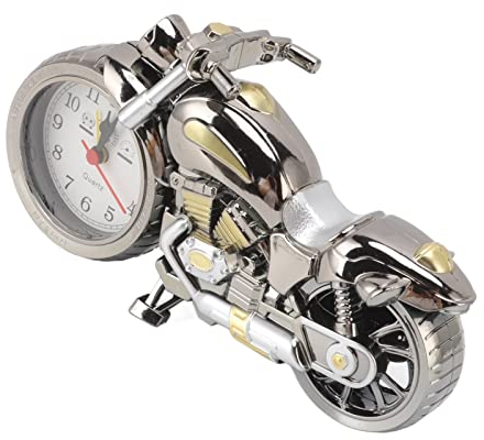 Motorrad-Wecker, Modell für, Zuhause, Auto, Büro, Motorrad, Geniale Vintage-Simulation (168A Dunkelgold, zweifarbig)