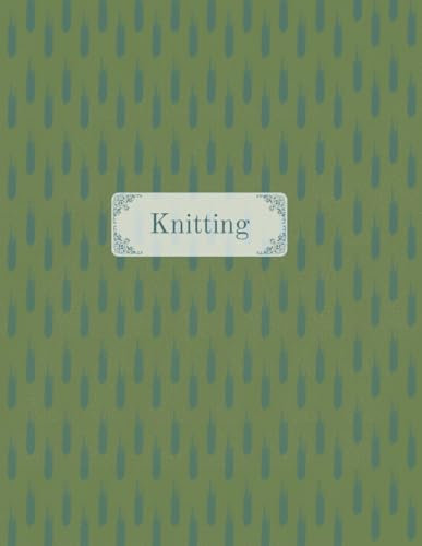Knitting Project Book Journal Notebook, 150 Pages Bullet Journal Notebook, John Locke Index, 8.5 x 11 in Softcover Project Journal for Knitting , Dark Academia Cottagecore Cover