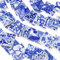 Quancru Keramische Mosaikfliesen Celadon Kleine Quadratische Fliesen Blau Weiß Porzellan DIY Wand Bad Boden Fliese Garten Bilderrahmen - 1 Vollblatt
