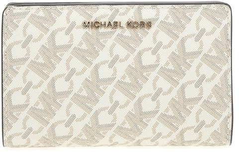 Michael Kors 32R4G8ED6B-099 MD SNAP ZA WALLET Women VANILLA/LUGG Size One Size