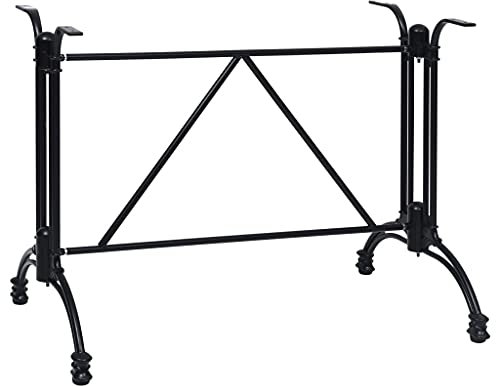 vidaXL Bistrotisch Gestell Tischgestell Untergestell Tischfuß Bistro Gastro Tisch Tischbein Tischfuss Möbelfuß Schwarz 93x60x72cm Aluminiumguss