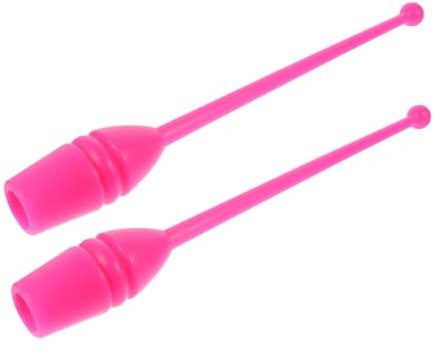 HANABASS 2piezas Bastones De Gimnasia Artística para Adultos De Varitas Rítmicas para Entrenamiento y Ejercicio Físico Equipamiento De Calistenia y Danza