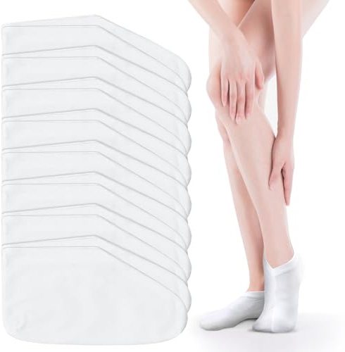 Moisturizing Socks Overnight, Reusable for Dry Feet | 8 Pairs, Cotton Moisture, Cracked Heel Repair, Lotion Socks for Women and Men, White