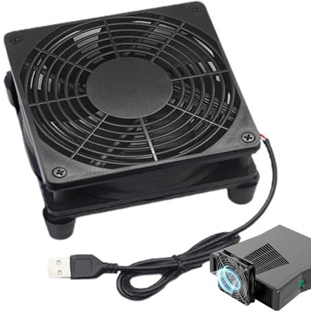 Fan for Router Cooling, Portable USB Powered Cooling Fans, High Airflow PC Routers Case Cooler, Compact Computer Gabinete Blower, Efficient Coolings TV Box Laptop Desktop