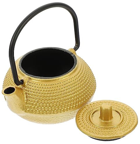 KOCKSHION Ultra Small Cast Iron Teapot Ornament Miniature Cast Iron Kettle for Home Decor No Odor Rustproof for Tea and Collectors