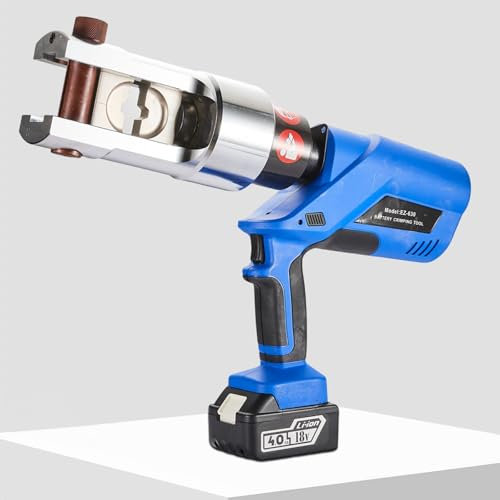 CIELOBLOEN Pince a Sertir Multicouche - Outil De Presse électro-Hydraulique 25-630mm² - Pince à Sertir Batterie avec écran Digital Et Poids Léger 7.5kg pour Travail Aérien