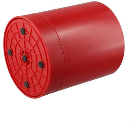 Porte-ustensiles de cuisine rotatif à 360° avec 3 compartiments, base antidérapante, cuillère de cuisine et couverts, pot de rangement en polypropylène noir de qualité alimentaire pour S (rouge)