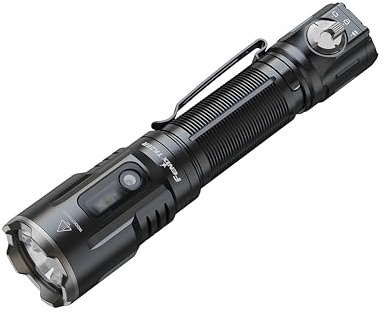 Fenix TK25R Wiederaufladbare Taschenlampe | 3600 Lumen | 350m | 55h Max | Mehrfarbige Seitliche LEDs | Einzigartiges Schaltersystem | Instant Turbo | IP68