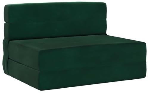 vidaXL Klappsofa Bett Dunkelgrün 70 x 80 x 60 cm Stoff
