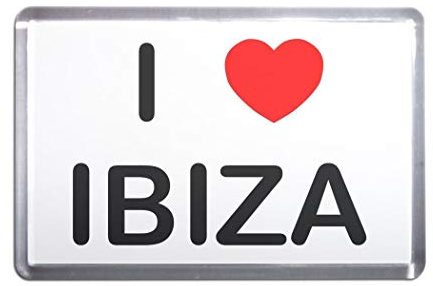 I Love Ibiza - Mittlerer Plastikkühlraum-Magnet