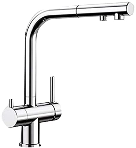 BLANCO FONTAS-S II Filter | Küchenarmatur in chrom | Hochdruck | Mit herausziehbarem Schlauch | Rückflussverhinderer | Gesicherte Wasserqualität & wassersparend | Filter wird noch benötigt