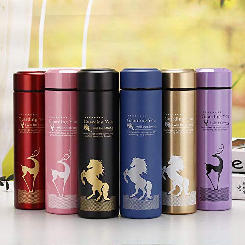 Thermos Bouteille Isotherme Café Thé Mug vide 500ml Business Vacuum Bottle Sports de bureau en acier inoxydable vide Rouge