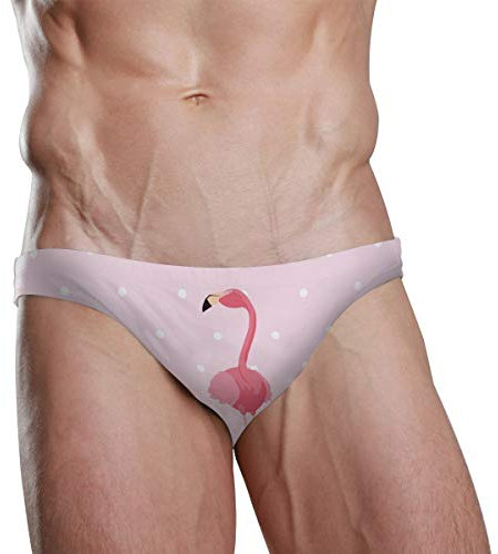 Dallonan Maillot de Bain Motif Flamants Roses et Pois XL Multicolore