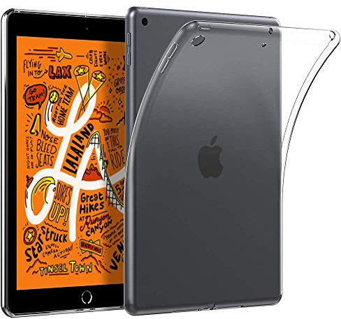 REY - Funda Carcasa Gel Transparente para iPad Mini 5 - iPad Mini 2019, Ultra Fina 0,33mm, Silicona TPU de Alta Resistencia y Flexibilidad